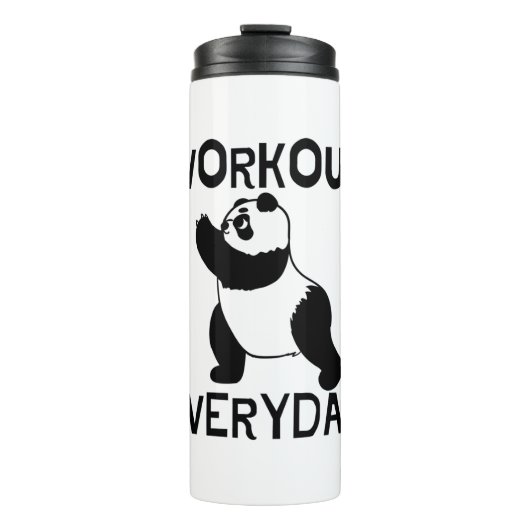 Panda Workout Gym Thermosbeker (Voorkant)
