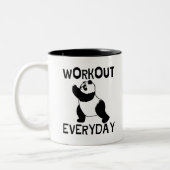 Panda Workout Gym Tweekleurige Koffiemok (Links)
