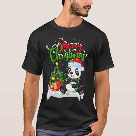 Panda   Xmas Decorations Santa Panda Christmas T-shirt (Voorkant)