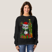 Panda Xmas Holiday Santa Panda kerstboom Trui (Voorkant volledig)