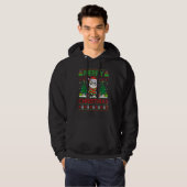 Panda Xmas Tree Lights Ugly Santa Panda Christma Hoodie (Voorkant volledig)