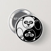 Panda Yin Yang Ronde Button 5,7 Cm (Voorkant /achterkant)