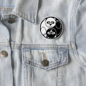 Panda Yin Yang Ronde Button 5,7 Cm (In situ)
