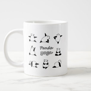 PANDA YOGA, Animals yoga, Panda beer Grote Koffiekop