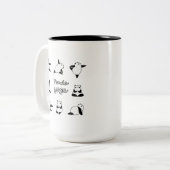 PANDA YOGA, Animals yoga, Panda beer Tweekleurige Koffiemok (Voorkant links)