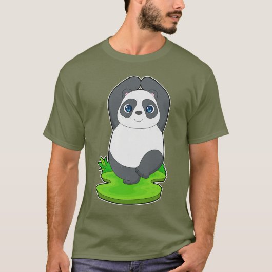 Panda Yoga Fitness Gymnastiek T-shirt (Voorkant)