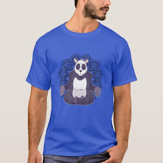 Panda Yoga Mandala Funny Spirituele Meditation Cha T-shirt (Voorkant)