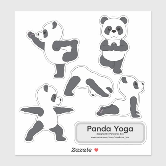 Panda Yoga Stickers (Vel)