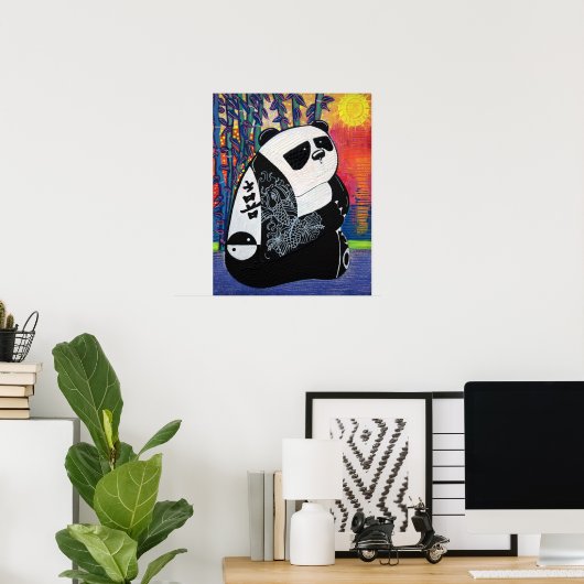 Panda Zen Master Poster (Thuiskantoor)