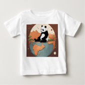 Panda Zittend op de Top van Planeet Aarde: Illustr (Voorkant)