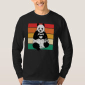 Panda  Zookeeper Zookeeping Retro Panda T-shirt (Voorkant)