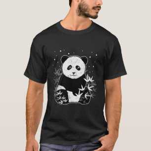 Panda Zwart Wit Bamboe Beer T-shirt