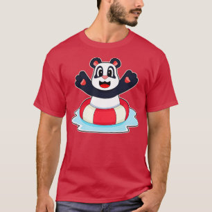 Panda Zwemmen Reddingsboei T-shirt