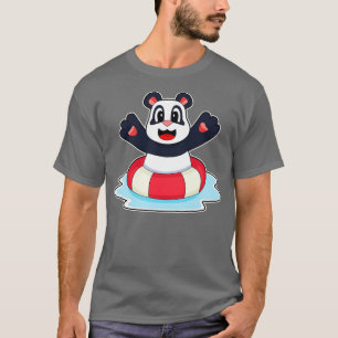 Panda Zwemmen Reddingsboei T-shirt