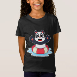 Panda Zwemmen Reddingsboei T-shirt