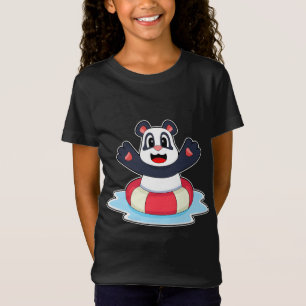 Panda Zwemmen Reddingsboei T-shirt