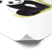 Pandabak en waterverf-schilderijen van bamboe poster (Hoek)