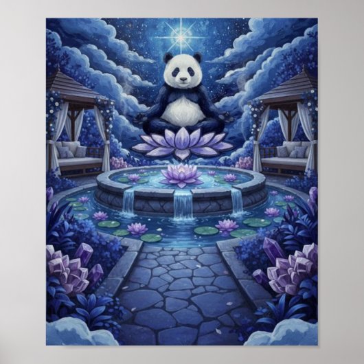 PandaBeerMeditatie Poster (Voorkant)