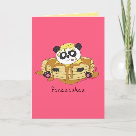 Pandacakes - Funny Panda Pannenkoek Pun Kaart (Voorkant)