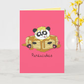 Pandacakes - Funny Panda Pannenkoek Pun Kaart (Gele Bloem)
