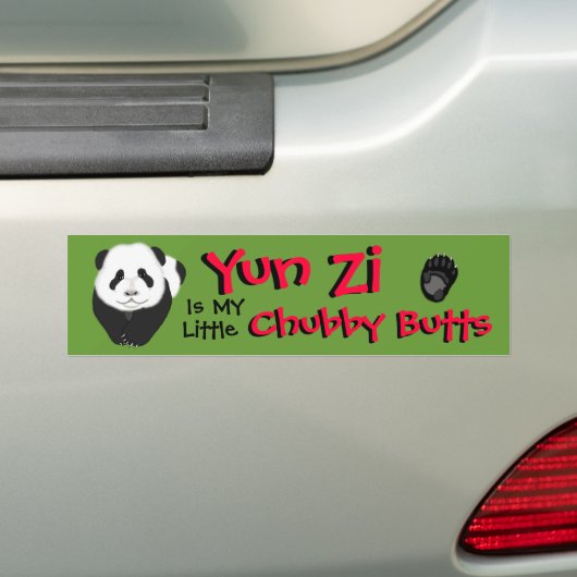 pandacub, paw copy, Yun Zi, Yun Zi, Chubby Butt... Bumpersticker (Op auto)