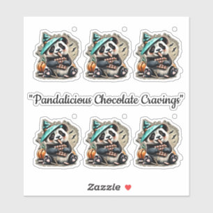 "Pandalicious Chocolate cravings" Sticker