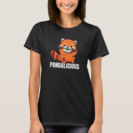 Pandalicious pun voor een rode panda t-shirt (Voorkant)
