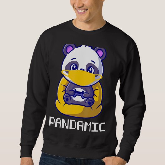 Pandamic Bear With Mask Pandemic Panda Gaming Trui (Voorkant)