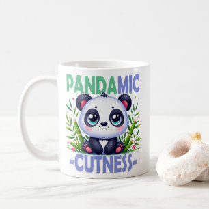 Pandamic Cuteness woordspeling. Schattigee baby Pa Koffiemok