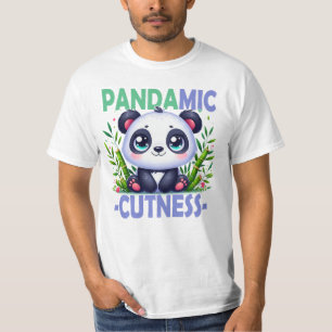 Pandamic Cuteness woordspeling. Schattigee baby Pa T-shirt