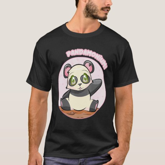 Pandamonium! Cute Panda T-Shirt, Japan Sakura Tee T-shirt (Voorkant)