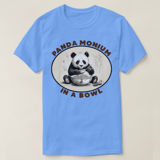 PandaMonium in een kom T-shirt (Design voorkant)