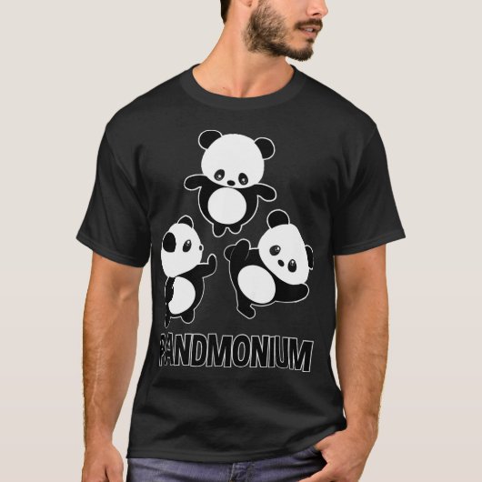 Pandamonium TShirt Funny Panda Beer Pun T-shirt (Voorkant)