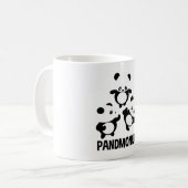 Pandamonium TShirt Funny Panda Beer Pun T-shirt Koffiemok (Voorkant links)