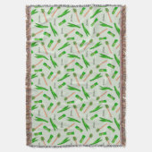 Pandan Leaf Pattern Fleece Blanket Deken (Voorkant Verticaal)