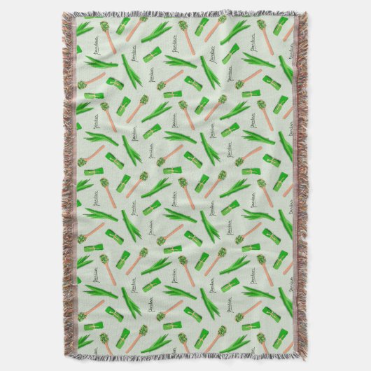 Pandan Leaf Pattern Fleece Blanket Deken (Voorkant Verticaal)