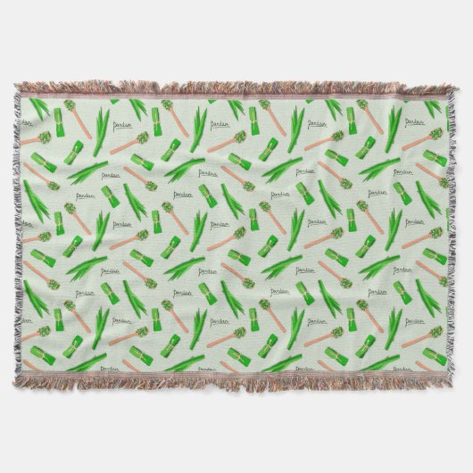 Pandan Leaf Pattern Fleece Blanket Deken (Voorkant)