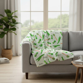 Pandan Leaf Pattern Fleece Blanket Deken
