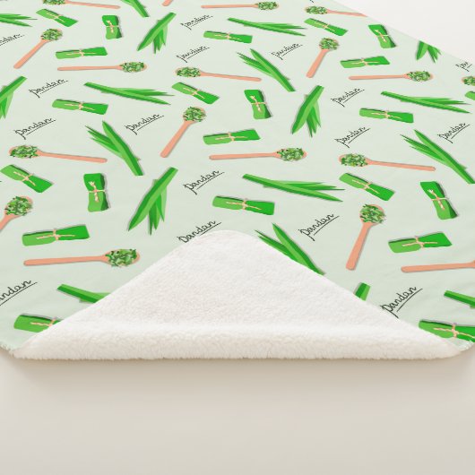 Pandan Leaf Pattern Fleece Blanket Sherpa Deken (3/4)