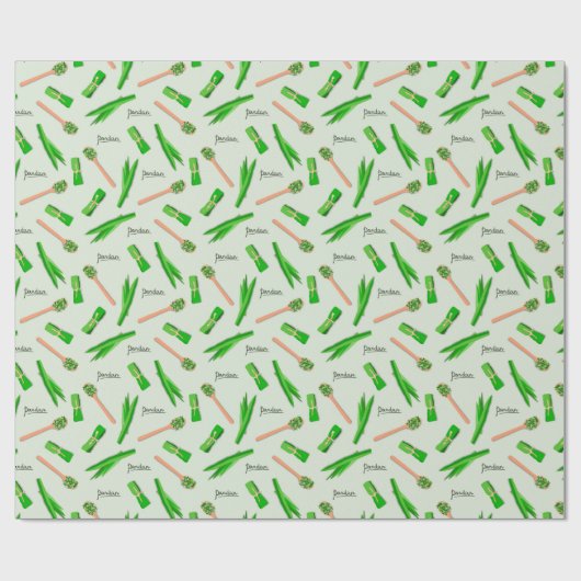 Pandan Leaf Pattern Wrapping Paper Cadeaupapier (Vlak)