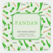 Pandan Soy Wax Candle Custom Sticker (Voorkant)