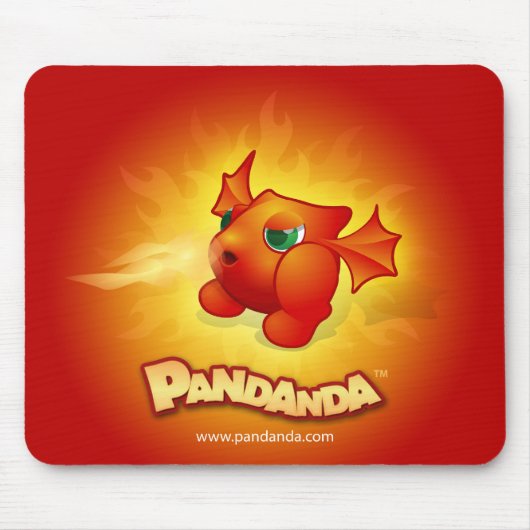 Pandanda Fiery Dragon Mousepad Muismat (Voorkant)