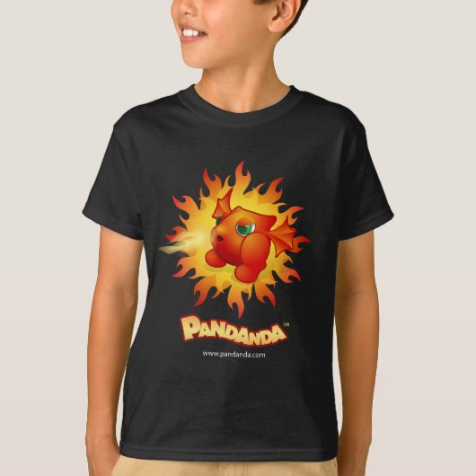 Pandanda Fiery Red Dragon T-shirt (Voorkant)
