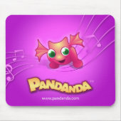 Pandanda Pink Dragon Mousepad Muismat (Voorkant)