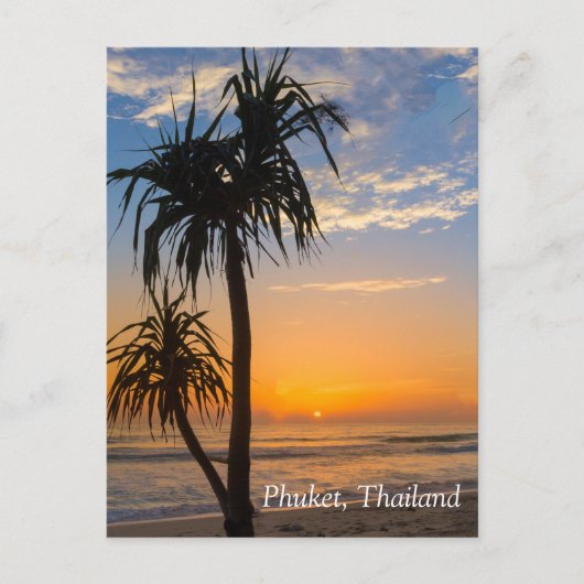 Pandanus boom bij zonsondergang, Laypang Beach, Ba Briefkaart (Voorkant)