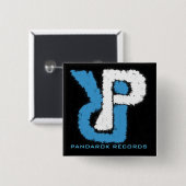 Pandarok Records Logo Vierkante Button 5,1 Cm (Voorkant /achterkant)