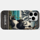 Panda's afgelegen boek: bamboe plezier Case-Mate iPhone case (Achterkant (horizontaal))