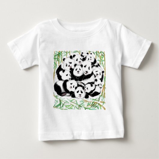 Pandas Baby T-Shirt Family Panda (Voorkant)