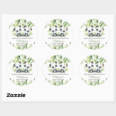 Pandas Bamboe Groen Twin Boy Meisje Baby shower Ronde Sticker (Vel)