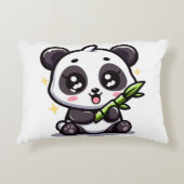 Panda's Bamboe Omhelzing Kussen (Voorkant)